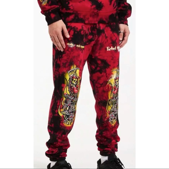 Rebel Saint by Affliction Men's Sweatpants Reaper Heavyweight Premium Quality - Picture 4 of 4